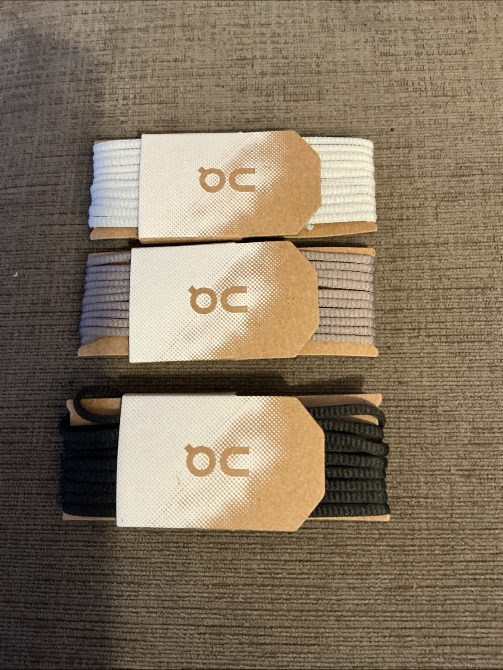 On Cloud Shoelace Tie Set - White, Gray, Black